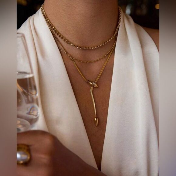 Snake Chain Necklace S950 - Picture 3 of 5